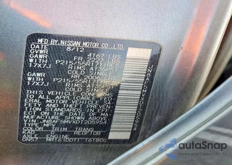 2013 Nissan Juke S z USA, uszkodzony, nr VIN JN8AF5MVXDT205954